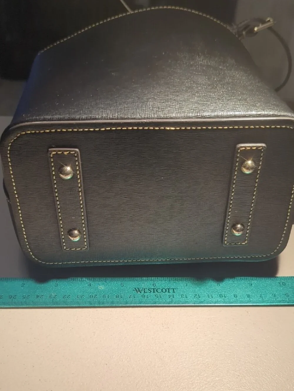 Dooney & Bourke Black Leather Suede Bucket Handbag